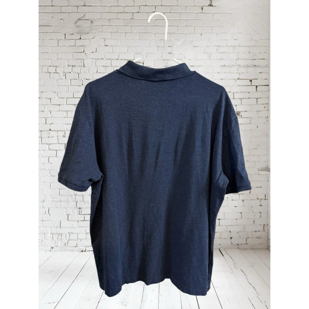 🔥Polo Ralph Lauren🤑‎ Navy Blue Cotton Polo Classic Fit Shirt Soft Men's XL T